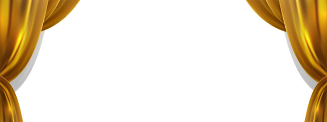 vector gold curtain on transparent background © Matakeris Creative