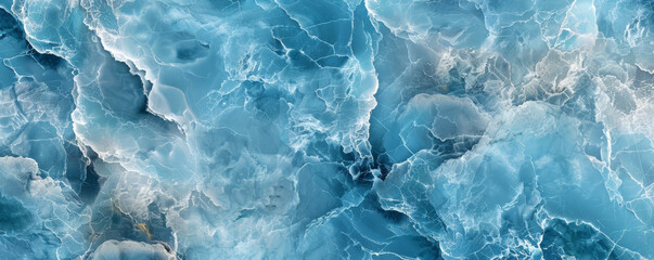Fototapeta premium The background of a serene blue onyx marble texture, highlighted with white and silver veins. This calming texture can be used for tranquil spa designs, ocean-themed projects, or soothing digital