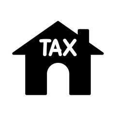 Building tax icon vector illustration graphic design