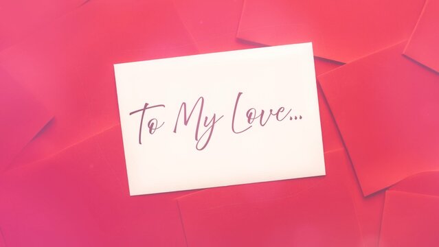 Valentine Romantic Love Letter Title Intro 4k