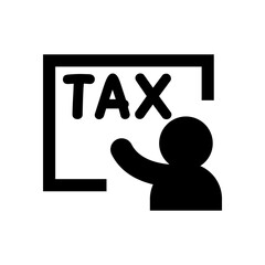 Tax education icon vector illustration graphic design
