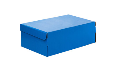 Blue Cardboard box isolated on a transparent background