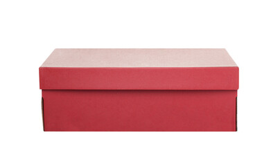 Red Cardboard box isolated on a transparent background.