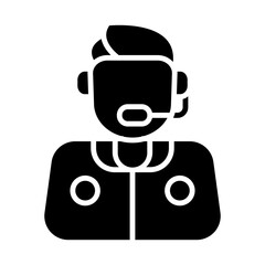 Fototapeta premium Customer Service glyph icon