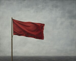 Red flag symbolism, illustrating the powerful and meaningful use of red flags in art