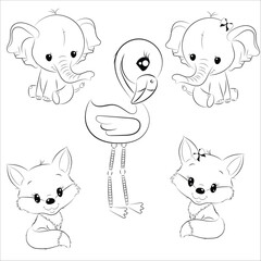 Bundle of farm animal coloring pages