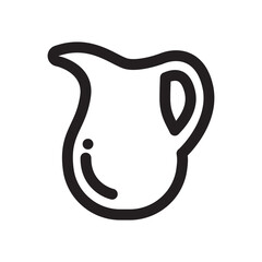 Jar icon in thin line style. Vector illustration graphic design