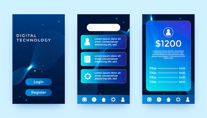 Digital technology gradient app design