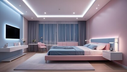 Photo interior modern design room 3d illustration