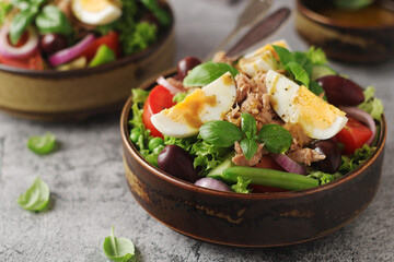 Nicoise salad - traditional French dish	