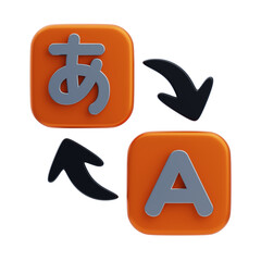 Language Translation 3D Icon. language translator 3d icon