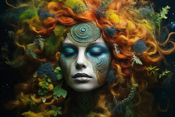 World Earth Day, Generative AI ecology protection concept, human responsibility