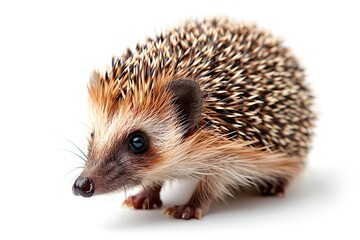 Obraz premium Hedgehog on white background