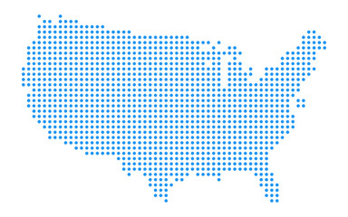 america map made of dot pattern © Nuwirana