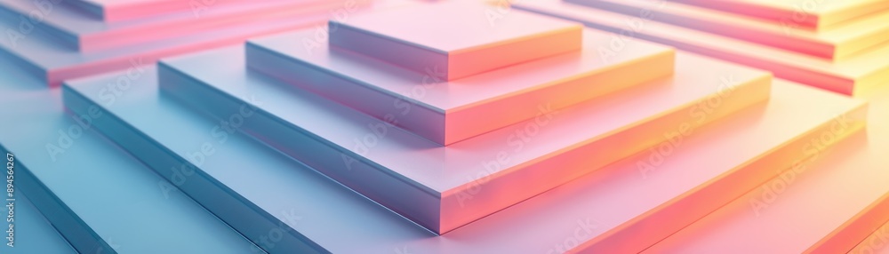 Poster abstract layers in vibrant colors create a modern and dynamic background, perfect for digital projec