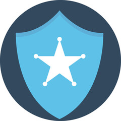 Protection Shield vector icon in background style 