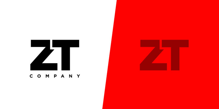 Letter Z and T, ZT logo design template. Minimal monogram initial based logotype.
