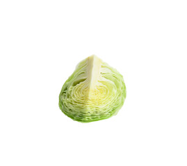 Green cabbage isolated on transparen png.