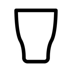Drinking water icon in thin line style. Vector illustration graphic design