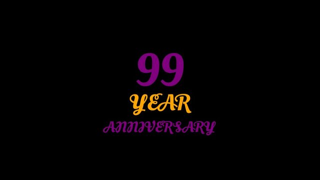 99 Year Anniversary Text Animation