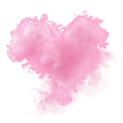 Fototapeta premium PNG Pink heart-shaped smoke art