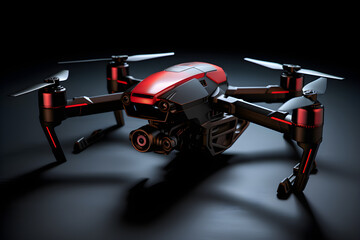 Obraz premium High-Performance DD Drone with Advanced Imaging Capabilities Set Against a Technological Background