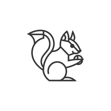 recommend clip art: cute squirrel holding a nut
