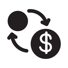 Currency exchange icon vector illustration graphic design