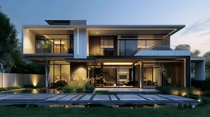 Fototapeta premium Modern Architecture Design with Minimalist Style
