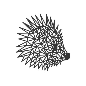recommend clip art: geometric hedgehog with sharp spines