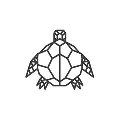 Obraz premium geometric outline of a turtle