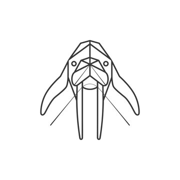 recommend clip art: geometric outline of a walrus