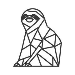 geometric sloth design It is cute and unique