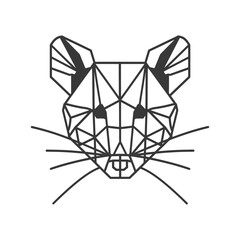 geometric art design mouse with a simple design