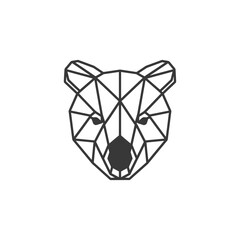 Geometric bear face Simple and striking