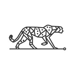 Obraz premium Geometric cheetah design A unique take on a classic animal