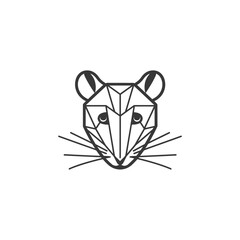 Geometric rat design Minimalist and modern