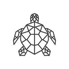 Geometric turtle simple lines elegant design