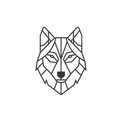 Fototapeta premium Geometric wolf design simple and elegant