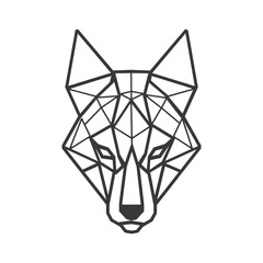 Geometric wolf head a modern take on a classic design