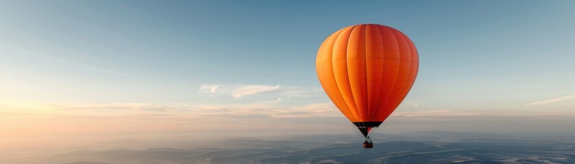 Fototapeta premium 2025 shaped hot air balloon floating over a landscape