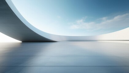 Minimalist Architectural Firefly with Concrete Flooring and Reflective Surfaces