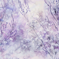 seamless watercolor floral primitive wallpaper