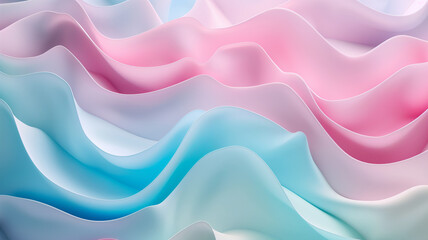 Obraz premium Pastel Waves Abstract Background