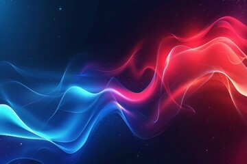 Obraz premium Abstract Swirling Blue and Red Waves