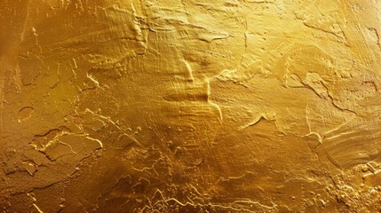 Close-up of a textured gold surface with abstract patterns, highlighting the richness and luxury of the metallic material. Concept of wealth, opulence, and elegance.
