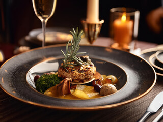 Grilled food on a plate