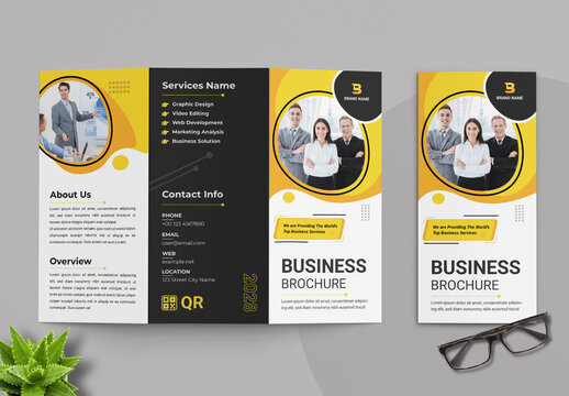 Business Trifold Brochure Layout