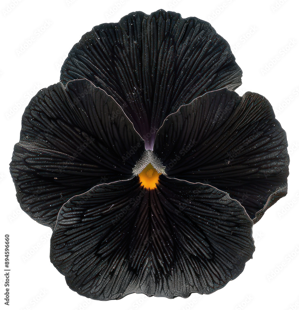 Sticker png elegant black pansy flower