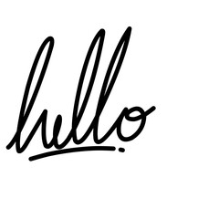 Cursive Hello lettering